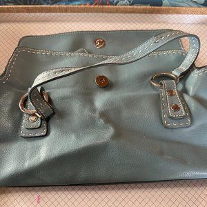 Tommy Hilfiger Blue Leather Tote Purse